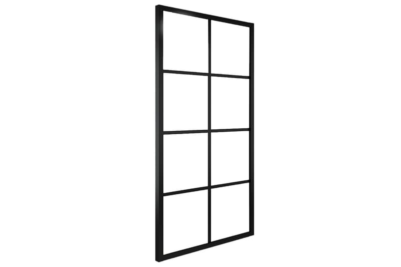 Skjutdörr aluminium med ESG-glas 102,5x205 cm svart - Svart - Hus & renovering - Bygg - Dörrar & Portar - Skjutdörrar