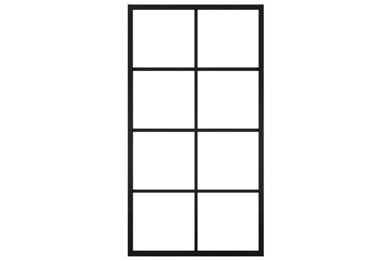 Skjutdörr aluminium med ESG-glas 102,5x205 cm svart - Svart - Hus & renovering - Bygg - Dörrar & Portar - Skjutdörrar