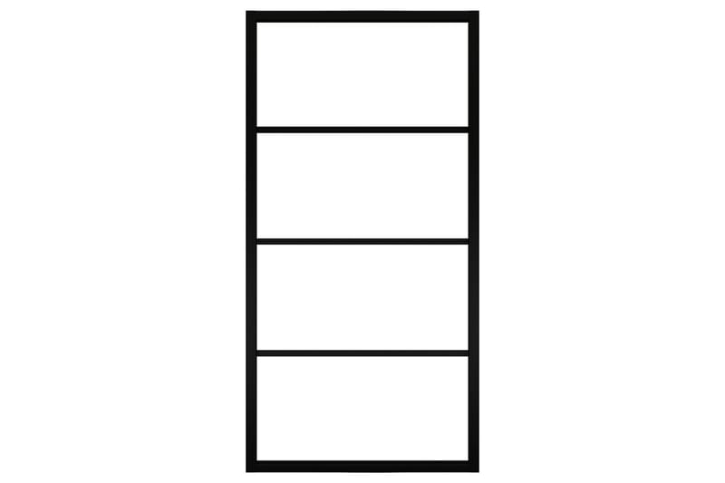 Skjutdörr aluminium med ESG-glas 102,5x205 cm svart - Svart - Hus & renovering - Bygg - Dörrar & Portar - Skjutdörrar