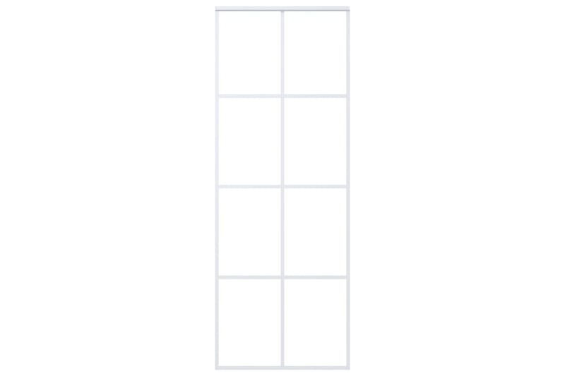 Skjutdörr ESG-glas och aluminium 76x205 cm vit - Vit - Hus & renovering - Bygg - Dörrar & Portar - Skjutdörrar