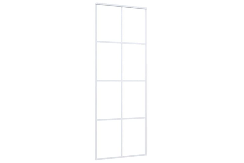 Skjutdörr ESG-glas och aluminium 76x205 cm vit - Vit - Hus & renovering - Bygg - Dörrar & Portar - Skjutdörrar