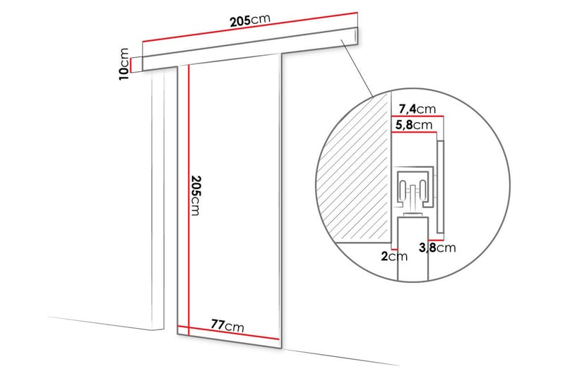 Skjutdörr - Hus & renovering - Bygg - Dörrar & Portar - Skjutdörrar - Skjutdörr innerdörr