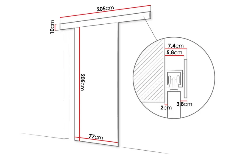 Skjutdörr - Hus & renovering - Bygg - Dörrar & Portar - Skjutdörrar - Skjutdörr innerdörr
