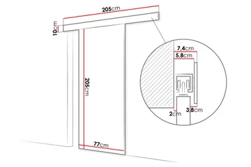 Skjutdörr - Hus & renovering - Bygg - Dörrar & Portar - Skjutdörrar - Skjutdörr innerdörr