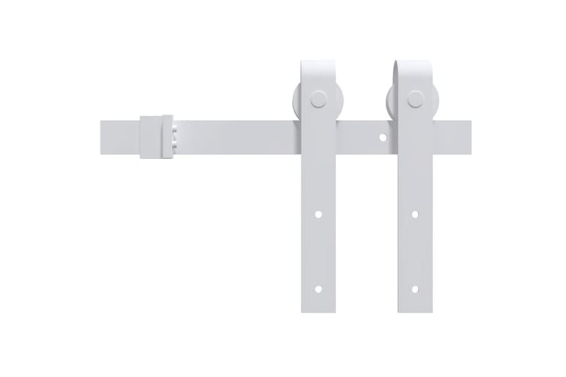 Skjutdörrsbeslag 183 cm stål vit - Vit - Hus & renovering - Bygg - Dörrar & Portar - Skjutdörrar