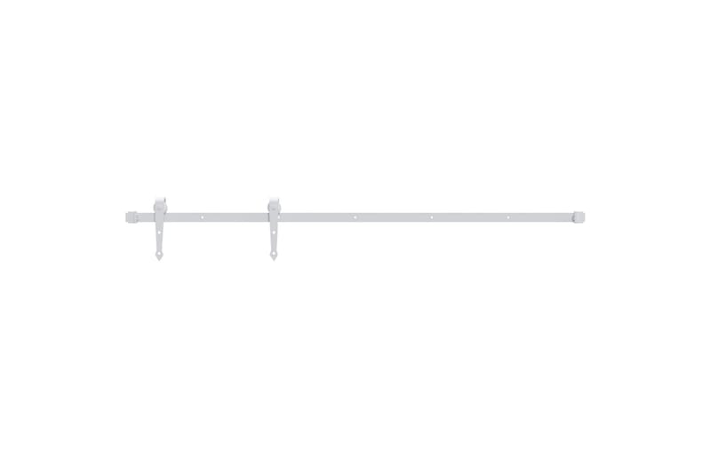 Skjutdörrsbeslag 183 cm stål vit - Vit - Hus & renovering - Bygg - Dörrar & Portar - Skjutdörrar