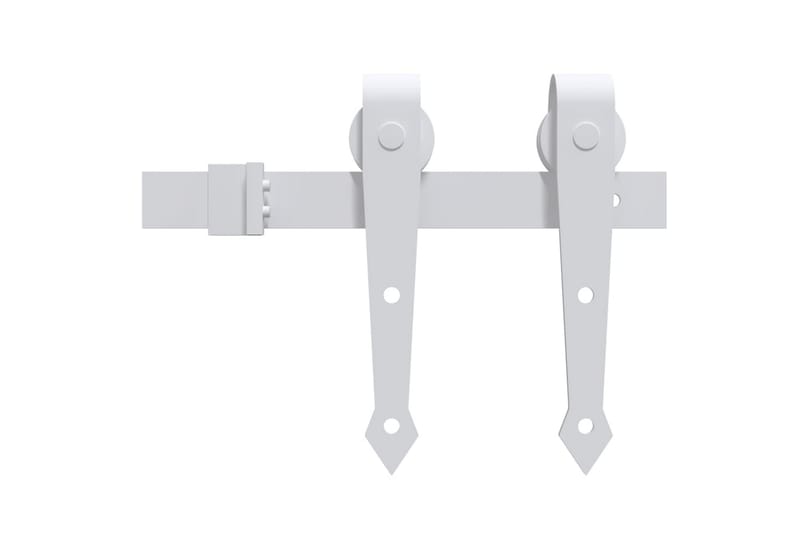 Skjutdörrsbeslag 183 cm stål vit - Vit - Hus & renovering - Bygg - Dörrar & Portar - Skjutdörrar