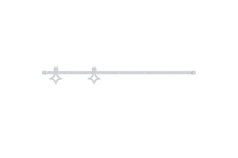 Skjutdörrsbeslag 183 cm stål vit - Vit - Hus & renovering - Bygg - Dörrar & Portar - Skjutdörrar