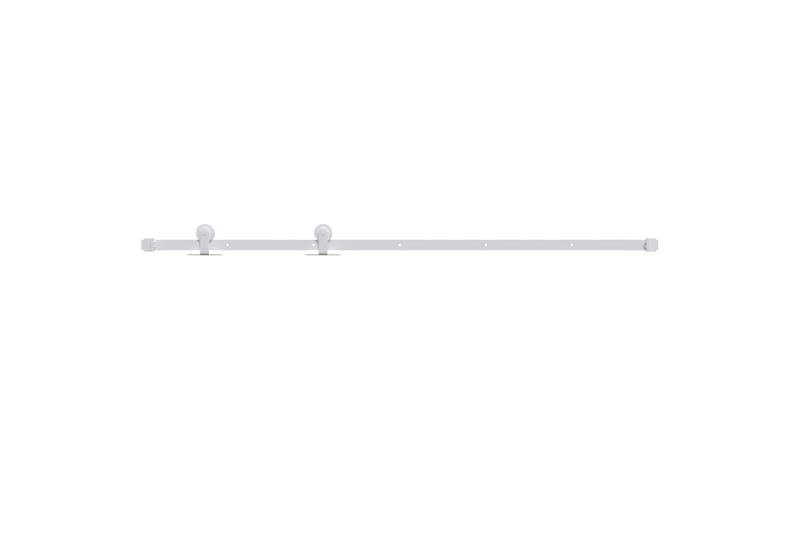 Skjutdörrsbeslag 200 cm stål vit - Vit - Hus & renovering - Bygg - Dörrar & Portar - Skjutdörrar