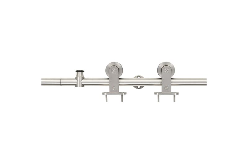 Skjutdörrsbeslag 183 cm rostfritt stål silver - Silver - Hus & renovering - Bygg - Dörrar & Portar - Skjutdörrar