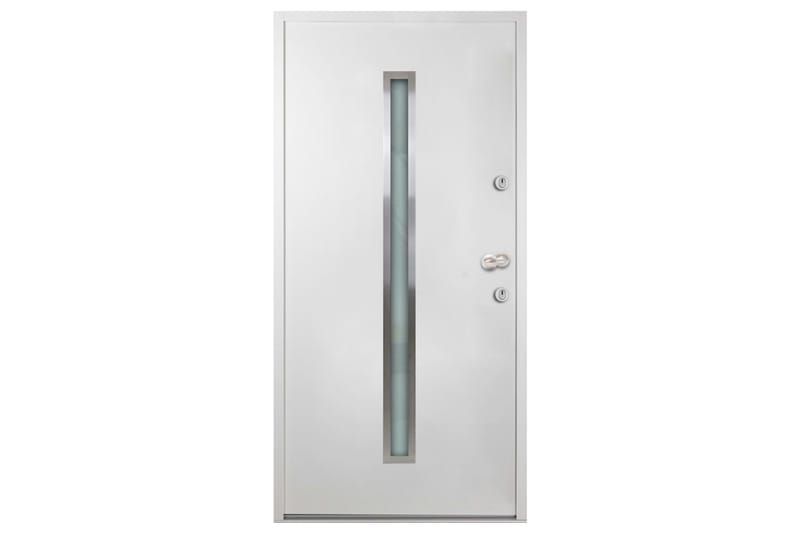 Ytterdörr aluminium vit 110x207,5 cm - Vit - Enkelytterdörr
