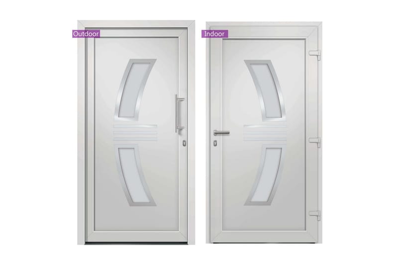 Ytterdörr vit 88x200 cm - Vit - Hus & renovering - Bygg - Dörrar & Portar - Ytterdörrar - Enkelytterdörr