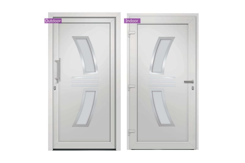 Ytterdörr vit 88x200 cm - Vit - Hus & renovering - Bygg - Dörrar & Portar - Ytterdörrar - Enkelytterdörr