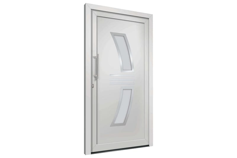 Ytterdörr vit 98x200 cm - Vit - Enkelytterdörr