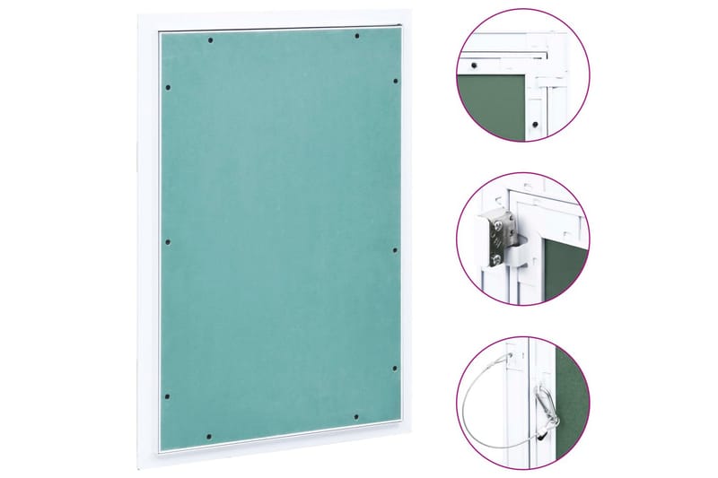 Inspektionslucka med aluminiumram och gipsskiva 400x600 mm - Hus & renovering - Bygg - Fönster - Fönstertillbehör - Fönsterluckor