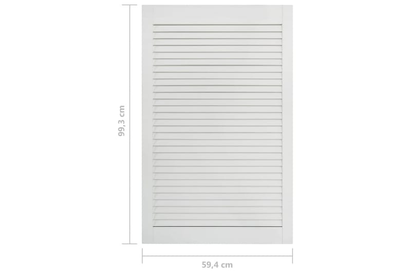 Jalusidörrar 2 st massiv furu vit 99,3x59,4 cm - Vit - Hus & renovering - Bygg - Fönster - Fönstertillbehör - Fönsterluckor