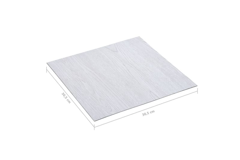 Självhäftande golvplankor 20 st PVC 1,86 m² vit - Vit - Hus & renovering - Bygg - Golv, vägg & tak - Golv - Laminatgolv