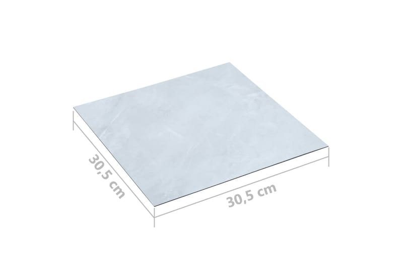 Självhäftande golvplankor 20 st PVC 1,86 m² vit marmor - Vit - Laminatgolv kök - Laminatgolv