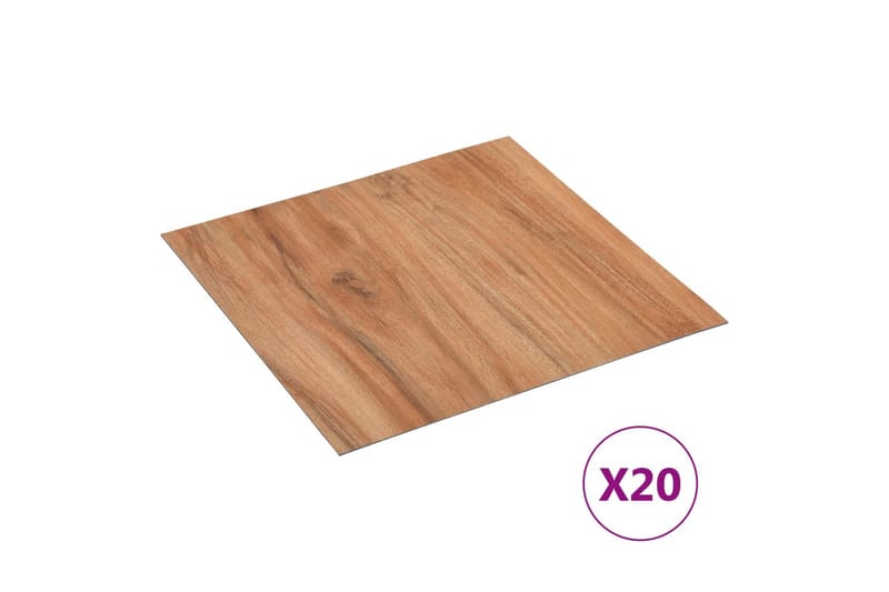 Självhäftande golvplankor 20 st PVC 1,86 m² ljus träfärg - Brun - Hus & renovering - Bygg - Golv, vägg & tak - Golv - Laminatgolv