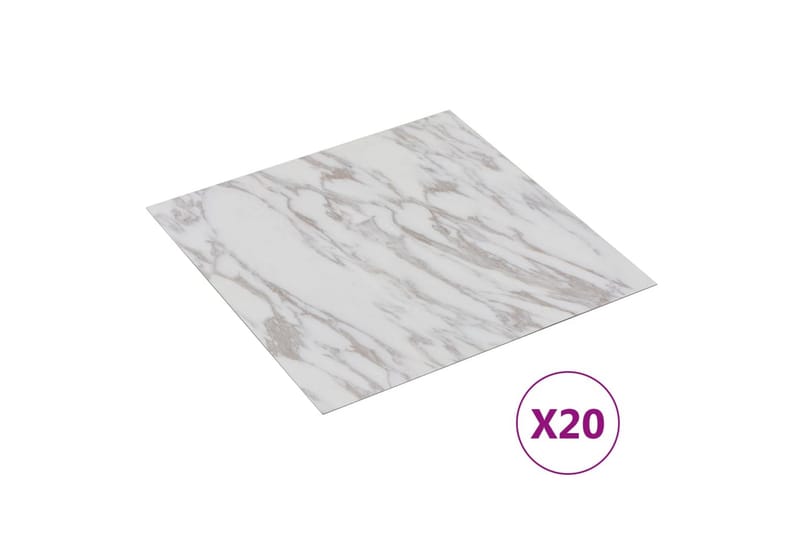 Självhäftande golvplankor 20 st PVC 1,86 vit med marmormönst - Vit - Hus & renovering - Bygg - Golv, vägg & tak - Golv - Laminatgolv