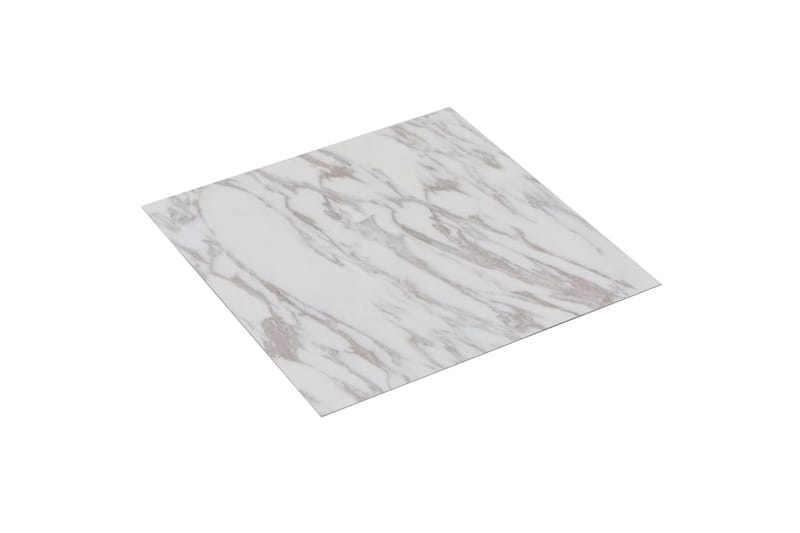 Självhäftande golvplankor 20 st PVC 1,86 vit med marmormönst - Vit - Laminatgolv kök - Laminatgolv