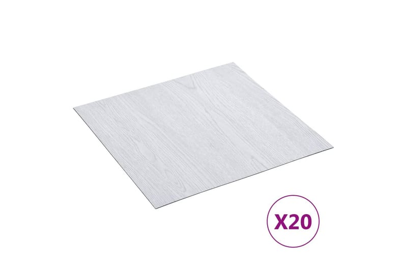 Självhäftande golvplankor 20 st PVC 1,86 m² vit - Vit - Hus & renovering - Bygg - Golv, vägg & tak - Golv - Laminatgolv