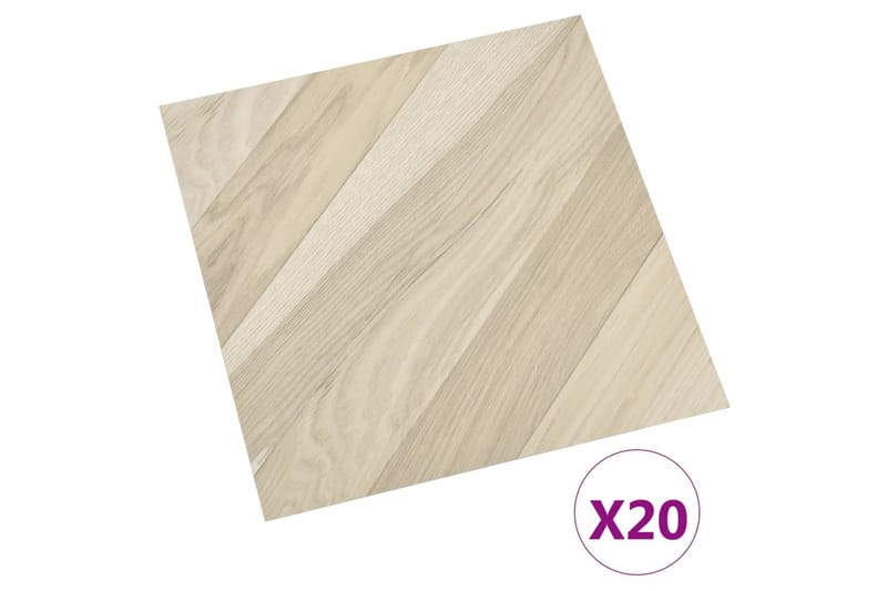 Självhäftande golvplankor 20 st PVC 1,86 m² beige ränder - Beige - Trall balkong - Vinylgolv & plastgolv - Golvplattor & plasttrall