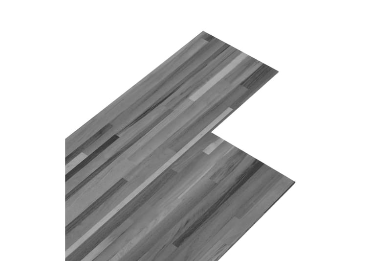 Självhäftande PVC-golvplankor 5,21 m² 2 mm grårandig - Grå - Trall balkong - Vinylgolv & plastgolv - Golvplattor & plasttrall