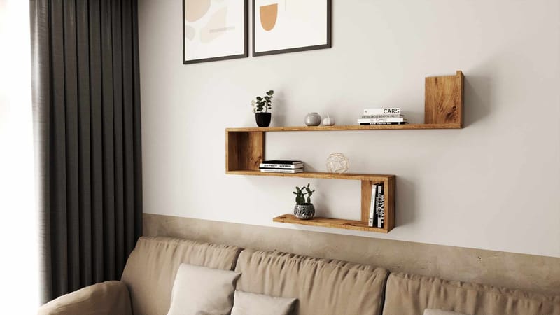 Berriaren Vägghylla 120x71,4x14,5 cm - Atlantic Pine - Hus & renovering - Bygg - Golv, vägg & tak - Golv & väggbeklädnad - Väggskivor