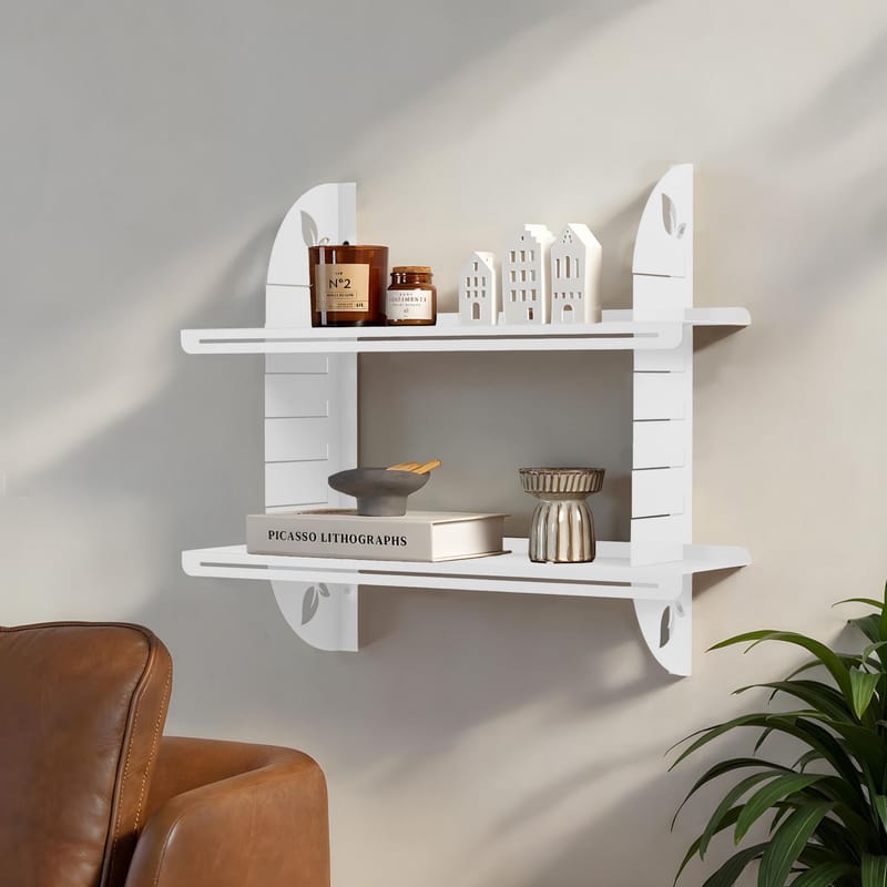 Clavor Vägghylla 70 cm - Vit - Förvaring - Hylla - Vägghylla