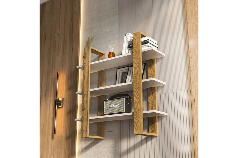 Draven Väggskiva 90x90 cm - Ek/Vit - Hus & renovering - Bygg - Golv, vägg & tak - Golv & väggbeklädnad - Väggskivor