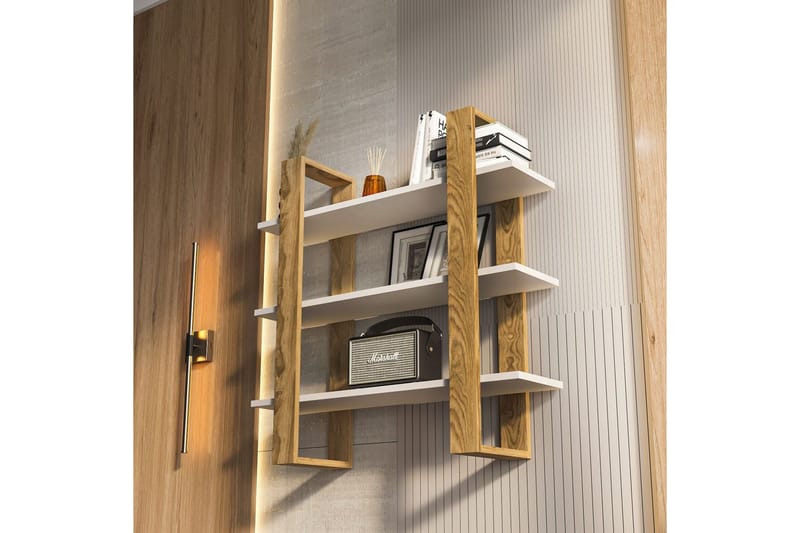 Draven Väggskiva 90x90 cm - Ek/Vit - Hus & renovering - Bygg - Golv, vägg & tak - Golv & väggbeklädnad - Väggskivor