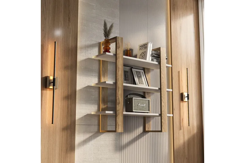 Draven Väggskiva 90x90 cm - Ek/Vit - Hus & renovering - Bygg - Golv, vägg & tak - Golv & väggbeklädnad - Väggskivor