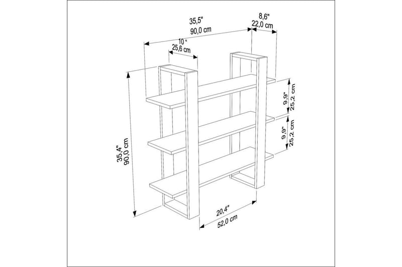 Draven Väggskiva 90x90 cm - Svart/Ek - Hus & renovering - Bygg - Golv, vägg & tak - Golv & väggbeklädnad - Väggskivor
