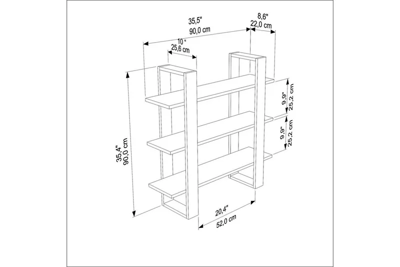 Draven Väggskiva 90x90 cm - Svart/Ek - Hus & renovering - Bygg - Golv, vägg & tak - Golv & väggbeklädnad - Väggskivor