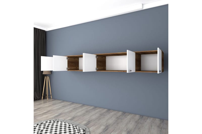 Ervon Väggskiva 243x243 cm - Valnöt/Vit - Hus & renovering - Bygg - Golv, vägg & tak - Golv & väggbeklädnad - Väggskivor