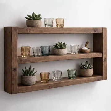 Imoveis Dekorativ vägghylla 40x30x7 cm - Trä - Hus & renovering - Bygg - Golv, vägg & tak - Golv & väggbeklädnad - Väggskivor