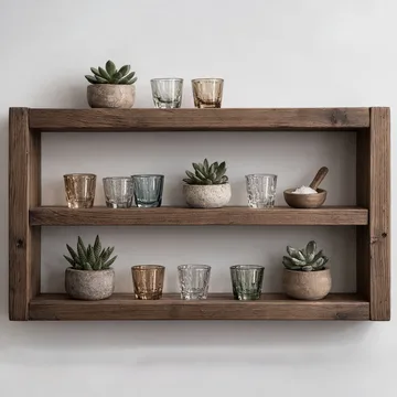 Imoveis Dekorativ vägghylla 40x30x7 cm - Trä - Hus & renovering - Bygg - Golv, vägg & tak - Golv & väggbeklädnad - Väggskivor