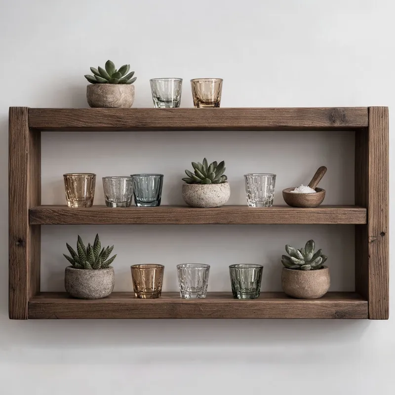 Imoveis Dekorativ vägghylla 40x30x7 cm - Trä - Hus & renovering - Bygg - Golv, vägg & tak - Golv & väggbeklädnad - Väggskivor