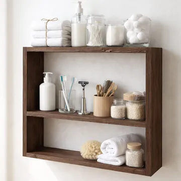 Imoveis Dekorativ vägghylla 50x40x7 cm - Naturligt trä - Hus & renovering - Bygg - Golv, vägg & tak - Golv & väggbeklädnad - Väggskivor