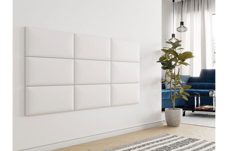 Lornel Stoppad Väggpanel 60x30 cm - Vit - Inredning - Väggdekor