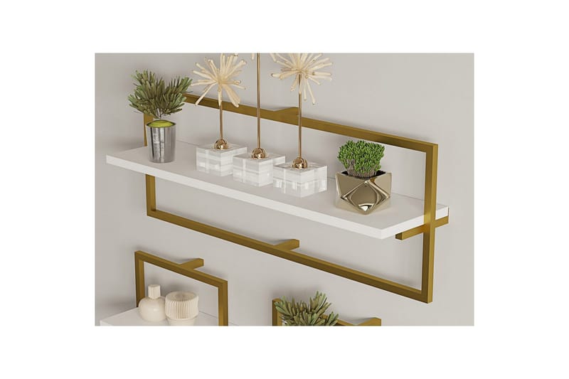 Muroran Väggskiva 80x80 cm - Vit/Guld - Hus & renovering - Bygg - Golv, vägg & tak - Golv & väggbeklädnad - Väggskivor