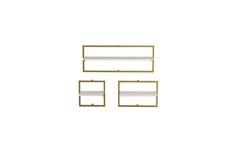 Muroran Väggskiva 80x80 cm - Vit/Guld - Hus & renovering - Bygg - Golv, vägg & tak - Golv & väggbeklädnad - Väggskivor