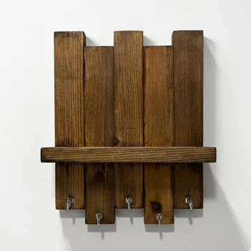 Orlind Dekorativ vägghylla 25x32x9 cm - Valnöt - Hus & renovering - Bygg - Golv, vägg & tak - Golv & väggbeklädnad - Väggskivor