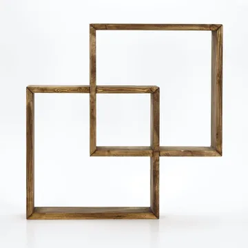 Orlind Dekorativ vägghylla 51x51x9 cm - ek - Hus & renovering - Bygg - Golv, vägg & tak - Golv & väggbeklädnad - Väggskivor