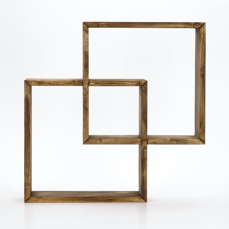 Orlind Dekorativ vägghylla 51x51x9 cm - ek - Hus & renovering - Bygg - Golv, vägg & tak - Golv & väggbeklädnad - Väggskivor