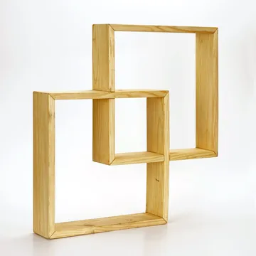 Orlind Dekorativ vägghylla 51x51x9 cm - trä - Hus & renovering - Bygg - Golv, vägg & tak - Golv & väggbeklädnad - Väggskivor