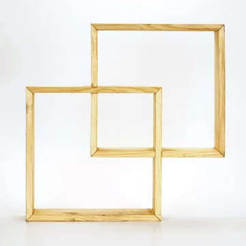 Orlind Dekorativ vägghylla 51x51x9 cm - trä - Hus & renovering - Bygg - Golv, vägg & tak - Golv & väggbeklädnad - Väggskivor
