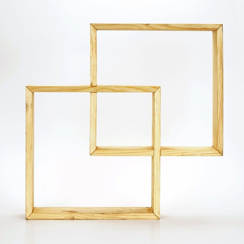 Orlind Dekorativ vägghylla 51x51x9 cm - trä - Hus & renovering - Bygg - Golv, vägg & tak - Golv & väggbeklädnad - Väggskivor