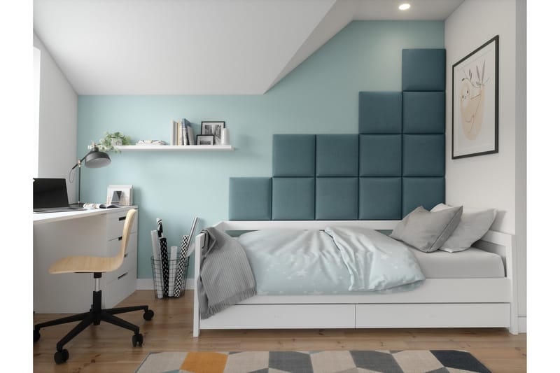Quadratta Väggskiva 200x160 cm - Blå - Hus & renovering - Bygg - Golv, vägg & tak - Golv & väggbeklädnad - Väggskivor